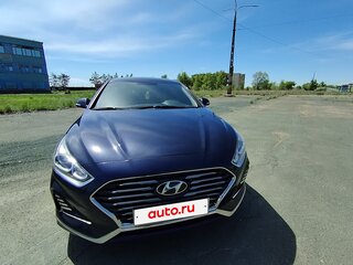 2017 Hyundai Sonata VII (LF) Рестайлинг, синий, 1850000 рублей, вид 3
