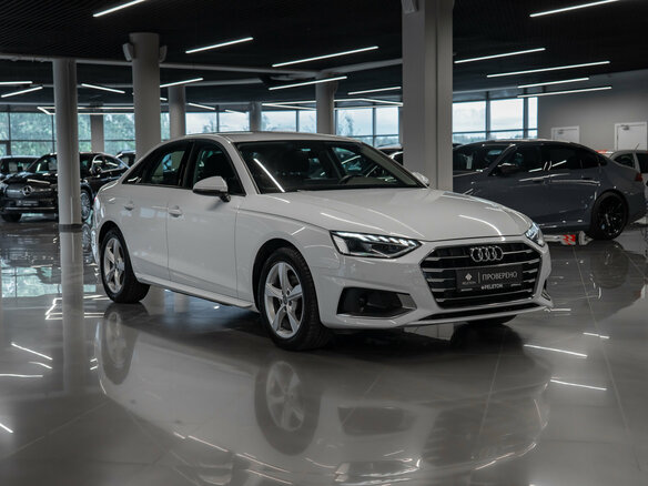 2020 Audi A4 40 TFSI V (B9) Рестайлинг, белый - вид 1