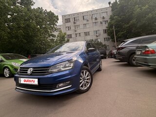2018 Volkswagen Polo V Рестайлинг, синий, 1270000 рублей, вид 5