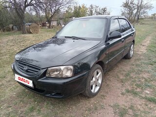 2007 Hyundai Accent ТагАЗ II, чёрный, 469000 рублей, вид 1