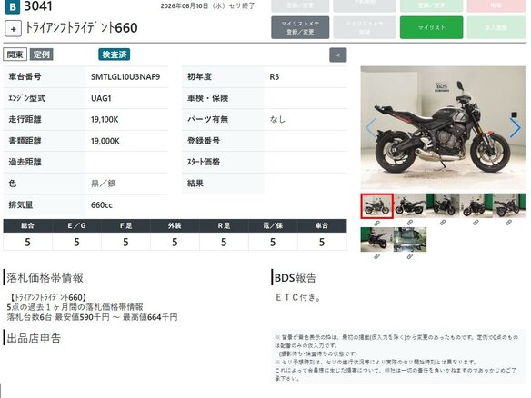 2021 Triumph Trident 660, серый, 727000 рублей - вид 8