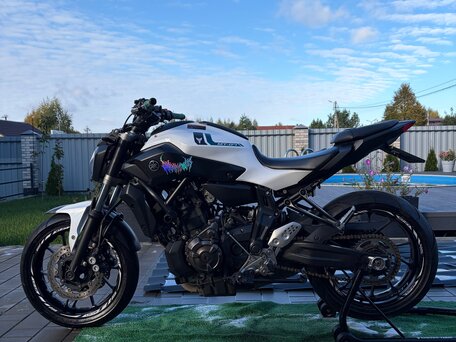 2016 Yamaha MT-07 (FZ-07), белый, 646000 рублей, вид 1
