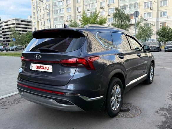 2021 Hyundai Santa Fe IV Рестайлинг, синий - вид 4
