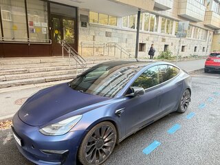 2021 Tesla Model 3 Performance I, синий, 3100000 рублей, вид 2