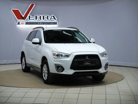 2014 Mitsubishi ASX I Рестайлинг, белый, 950000 рублей, вид 3