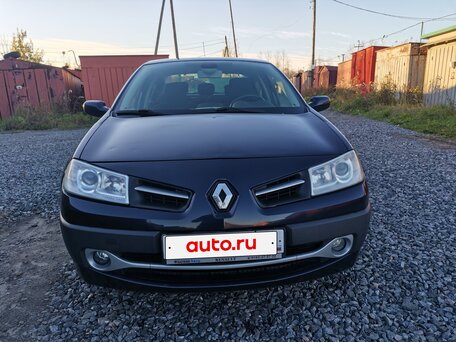 2008 Renault Megane II Рестайлинг, синий, вид 1
