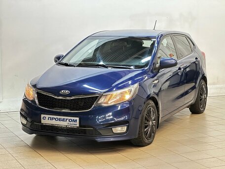 2015 Kia Rio III Рестайлинг, синий, 850000 рублей, вид 1