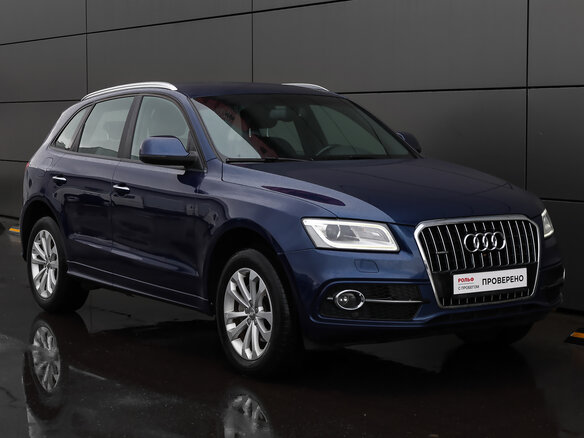 2015 Audi Q5 I (8R) Рестайлинг, синий, 1898000 рублей - вид 2