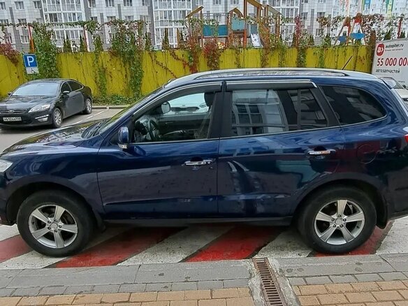 2011 Hyundai Santa Fe II Рестайлинг, синий, 950000 рублей - вид 4