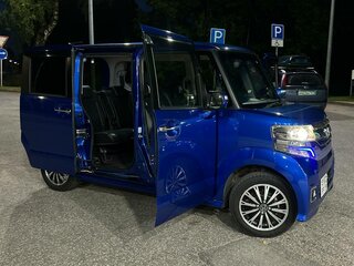 2016 Honda N-BOX I Рестайлинг, синий, 850000 рублей, вид 4
