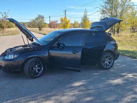 2006 Mazda 3 I (BK) Рестайлинг, чёрный, 580000 рублей - вид 6