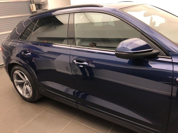 2019 Audi Q8 45 TDI I (4M), синий, 8000000 рублей - вид 4