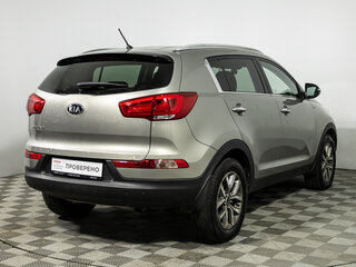 2014 Kia Sportage III Рестайлинг, серебристый, 1349585 рублей, вид 5