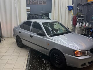 2004 Hyundai Accent ТагАЗ II, серебристый, 350000 рублей, вид 1