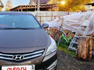 2014 Hyundai Solaris I, коричневый, 950000 рублей, вид 2