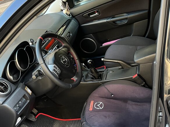 2007 Mazda 3 I (BK) Рестайлинг, чёрный, 550000 рублей - вид 2