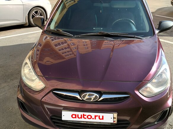 2013 Hyundai Solaris I, фиолетовый, 650000 рублей