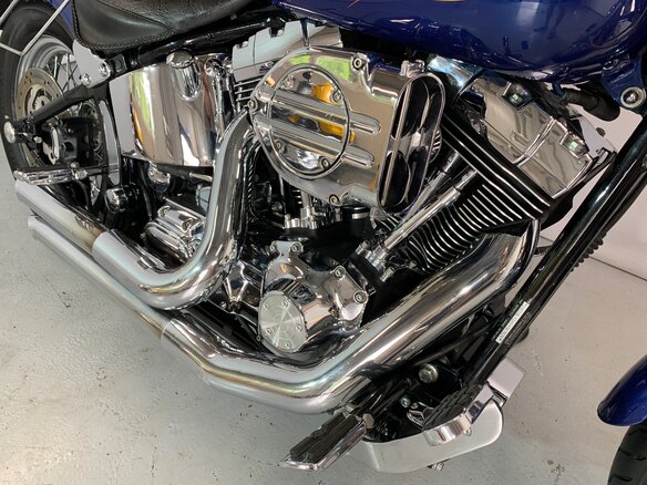 2006 Harley-Davidson Springer Softail, синий - вид 18