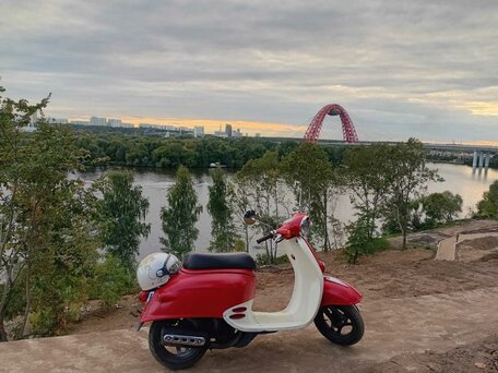 1995 Honda Giorno, пурпурный, 65000 рублей, вид 4