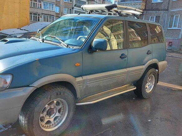 2002 Nissan Terrano II Рестайлинг 2, синий, 750000 рублей - вид 6