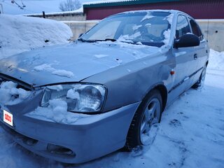 2004 Hyundai Accent ТагАЗ II, серебристый, 160000 рублей, вид 4