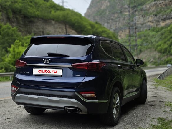 2019 Hyundai Santa Fe IV, синий, 2770000 рублей - вид 6