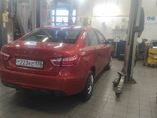 2017 Lada (ВАЗ) Vesta SW I, красный, 538000 рублей, вид 3