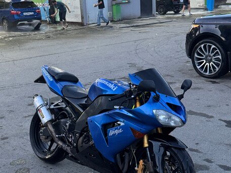 2004 Kawasaki ZX-10R Ninja, синий, 500000 рублей, вид 1