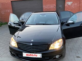 2007 Mercedes-Benz C-Класс 180 Kompressor III (W204), чёрный, 955000 рублей, вид 2