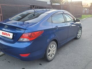 2011 Hyundai Solaris I, синий, 740000 рублей, вид 4