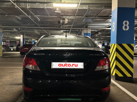 2012 Hyundai Solaris I, чёрный, 649000 рублей, вид 4