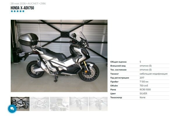 2017 Honda X-ADV, серебристый - вид 5