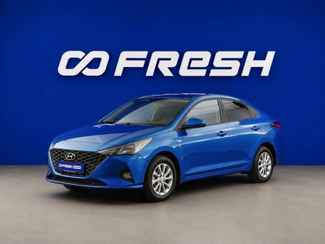 2021 Hyundai Solaris II Рестайлинг, синий, 1157077 рублей, вид 5