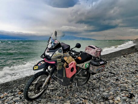 2007 Kawasaki KLR 650, коричневый, 411111 рублей, вид 2