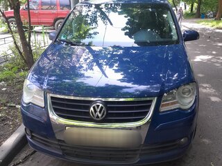 2007 Volkswagen Touran I Рестайлинг, синий, 370000 рублей, вид 2