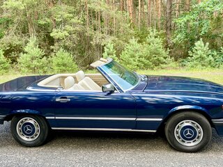 1987 Mercedes-Benz SL-Класс 500 III (R107, C107), синий, 5000000 рублей, вид 3