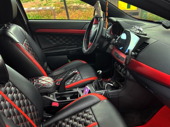 2012 Mitsubishi Lancer X Рестайлинг, красный, 1050000 рублей - вид 9