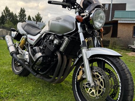 2002 Honda CB 400F, серебристый, 350000 рублей, вид 1