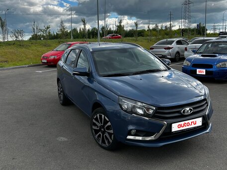 2018 Lada (ВАЗ) Vesta SW I, синий, 1100000 рублей, вид 4