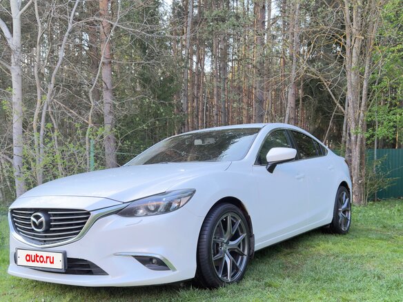 2015 Mazda 6 III (GJ) Рестайлинг, белый, 2200000 рублей