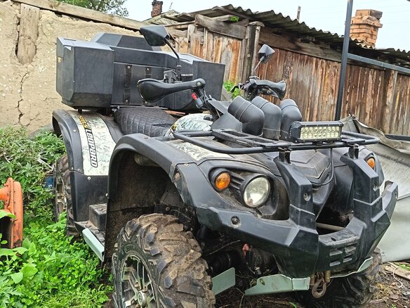2016 Stels ATV-600YS Leopard, чёрный, 320000 рублей - вид 1