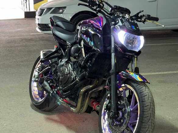 2019 Yamaha MT-07 (FZ-07), фиолетовый, 699000 рублей - вид 10