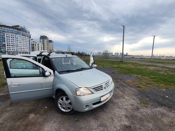 2007 Renault Logan I, серебристый, 420000 рублей - вид 14