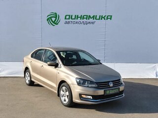 2017 Volkswagen Polo V Рестайлинг, бежевый, 770000 рублей, вид 3
