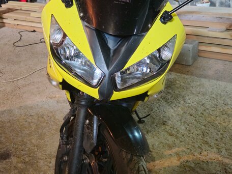 2010 Kawasaki ER-6F (Ninja 650R), жёлтый, 525000 рублей, вид 2