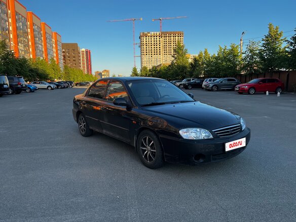 2008 Kia Spectra I Рестайлинг 2, чёрный - вид 1