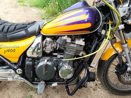 1995 Kawasaki ZL400 Eliminator, жёлтый, 280000 рублей, вид 3