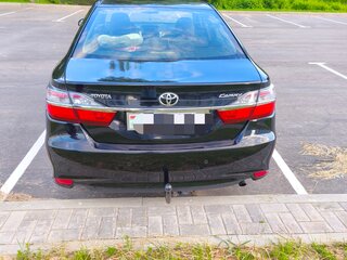 2015 Toyota Camry VII (XV50) Рестайлинг, чёрный, 1230000 рублей, вид 4