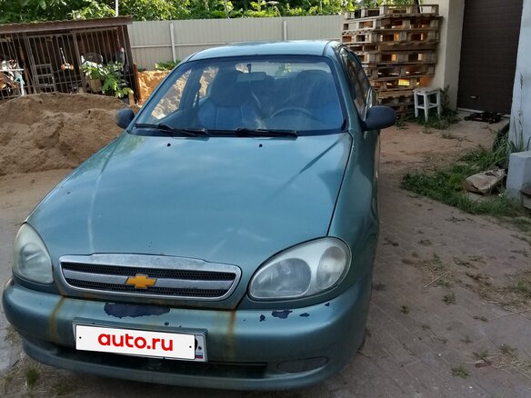 2007 Chevrolet Lanos I, зелёный, 180000 рублей