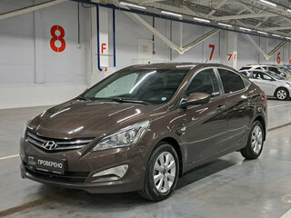 2016 Hyundai Solaris I Рестайлинг, коричневый, 1128000 рублей, вид 1